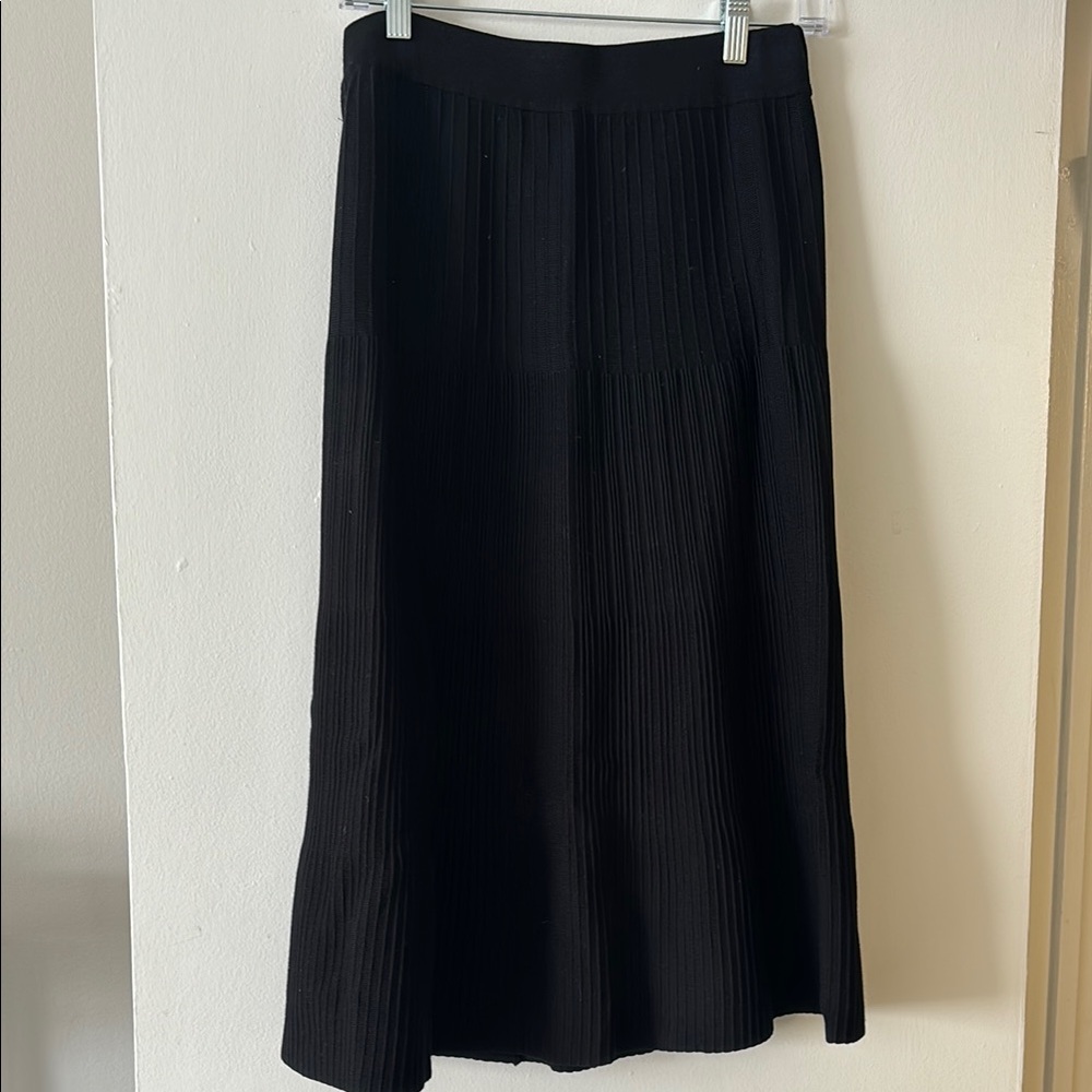 Elegant Black Pleated Skirt